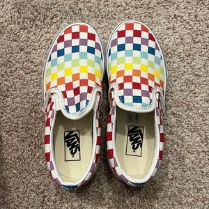 Vans kids rainbow slip on size 1